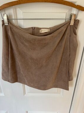 Altar’d state Taupe Suede Mini Skirt